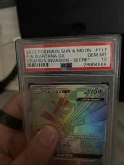2017 Pokemon Sun and Moon F.A./Katana GX Crimson Invasion - Secret PSA 10 - Image 4