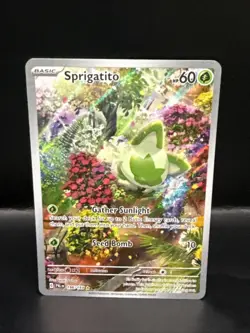 Pokemon TCG Sprigatito 196/193 Paldea Evolved Illustration Rare NM - Image 1