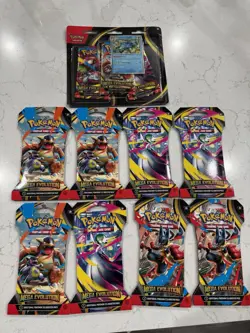 8x Pokemon TCG Mega Evolution Booster Packs and 1x Mega Evolution Blister Pack - Image 1