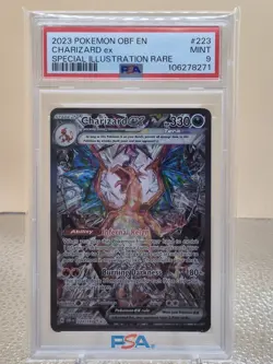 2023 Charizard EX Pokemon Obsidian Flame 223/197 Special Illustration Rare PSA 9 - Image 1