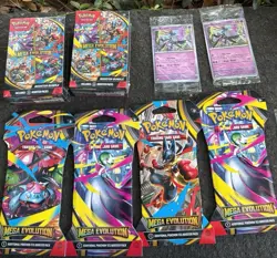 Pokemon Mega Evolution Booster Packs Lot Plus Promos - Image 1