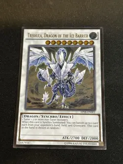 Yugioh 1x Trishula, Dragon of the Ice Barrier AP08-EN001 Ultimate Rare UTR Mint! - Image 1