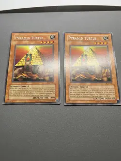 Yu-Gi-Oh! 2X Pyramid Turtle Rare Unlimited PGD-026 HP (DAMAGED) - Image 1