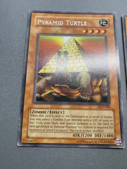 Yu-Gi-Oh! 2X Pyramid Turtle Rare Unlimited PGD-026 HP (DAMAGED) - Image 2
