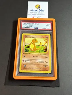 Pokemon PSA 9 MINT Charmander 1st Edition Shadowless Base Set 1999 Card 46/102 - Image 1