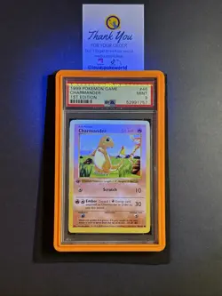 Pokemon PSA 9 MINT Charmander 1st Edition Shadowless Base Set 1999 Card 46/102 - Image 3