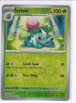 Ivysaur Reverse Holo Uncommon SV: Scarlet & Violet 151 002/165 Pokemon Card - Image 1