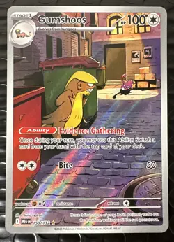 Gumshoos 153/132 Illustration Rare Pokemon TCG Mega Evolution English Card Mint - Image 1