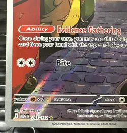 Gumshoos 153/132 Illustration Rare Pokemon TCG Mega Evolution English Card Mint - Image 4