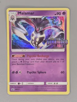 Pokemon TCG Malamar SM117 Card Forbidden Light black Star Promos Holo Rare Mint - Image 3