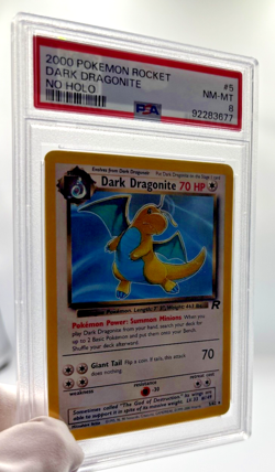 Pokemon Cards - PSA 8 Dark Dragonite 5/82 - No Holo ERROR - Team Rocket PSA8 - Image 3