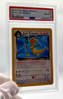 Pokemon Cards - PSA 8 Dark Dragonite 5/82 - No Holo ERROR - Team Rocket PSA8 - Image 4