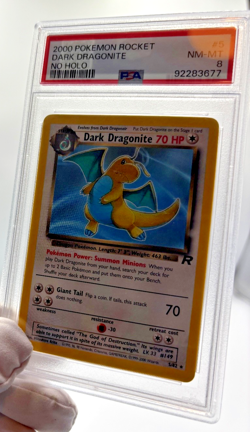 Pokemon Cards - PSA 8 Dark Dragonite 5/82 - No Holo ERROR - Team Rocket PSA8 - Image 5
