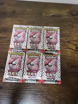 Pokemon Trading Card Game.--6 Booster Packs--- Scarlet and Violet #151--T13 - Image 3