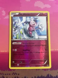 Pokemon Card Mr. Mime Breakthrough Reverse Holo Rare 97/162 Near Mint - Image 1