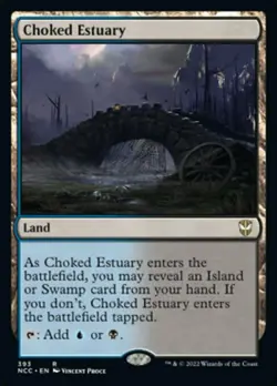 CHOKED ESTUARY mtg NM-M New Capenna Commander Rare 1 Card - Image 1