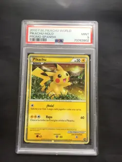 Pokemon Cards: 2010 Pikachu World Collection Spanish Pikachu PSA 9 - Image 1