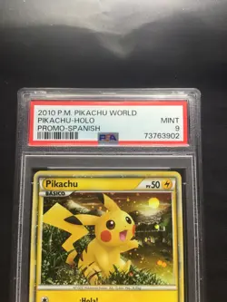 Pokemon Cards: 2010 Pikachu World Collection Spanish Pikachu PSA 9 - Image 3