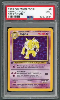 Pokemon Cards - PSA 9 1st Edition Hypno 7/62 - Fossil Set - MINT - PSA9 - Image 1