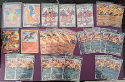 Pokemon Charizard Ex And V Card Lot Of 25 NM Cards - Image 1