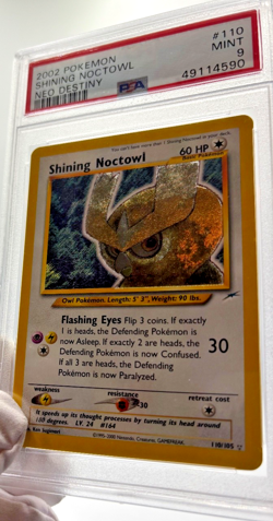 Pokemon Cards - PSA 9 Shining Noctowl 110/105 - Neo Destiny - MINT - PSA9 - Image 5