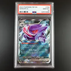 PSA 10 Gengar ex 104/162 Pokemon Temporal Forces Graded Card - Image 1