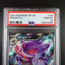 PSA 10 Gengar ex 104/162 Pokemon Temporal Forces Graded Card - Image 2
