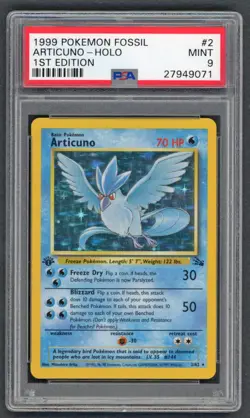 Pokemon Cards - PSA 9 1st Edition Articuno 2/62 - Fossil Set - MINT - PSA9 - Image 1