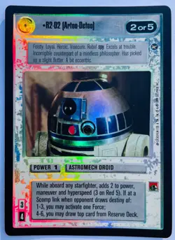 STAR WARS CCG - R2-D2 (Artoo-Detoo) Rare Foil Card - Reflections - Decipher 1999 - Image 1