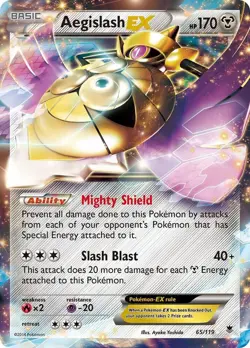 Aegislash EX - 65/119 - Pokemon Phantom Forces XY Ultra Rare Card NM - Image 1