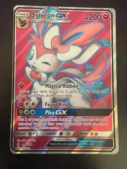 Sylveon GX #140 Guardians Rising Full Art holo Pokemon Card LP 5ban Graphics - Image 1