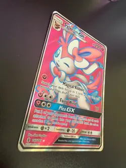 Sylveon GX #140 Guardians Rising Full Art holo Pokemon Card LP 5ban Graphics - Image 3