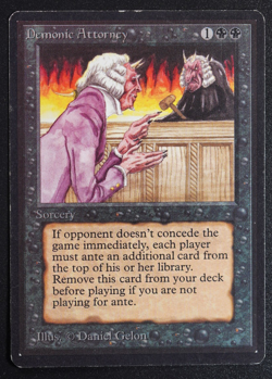 Demonic Attorney Beta MTG Card Magic: the Gathering 1993 - Image 1