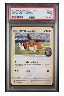 Eevee On the Ball (Pokemon Futsal) 002/005 Miscellaneous Cards PSA 9 - Image 1