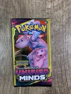Pokemon Sun & Moon Unified Minds | 3 Card Mini Booster Pack Factory Sealed - Image 3
