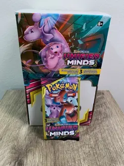 Pokemon Sun & Moon Unified Minds | 3 Card Mini Booster Pack Factory Sealed - Image 1