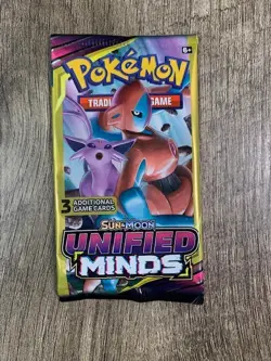 Pokemon Sun & Moon Unified Minds | 3 Card Mini Booster Pack Factory Sealed - Image 2