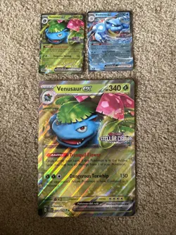 Venusaur Ex And Blastoise Ex Stellar Crown Stamp Promo Cards - Image 1
