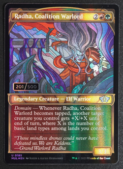 Radha, Coalition Warlord #201 Serialized FOIL Magic Multiverse Legends MTG - Image 1