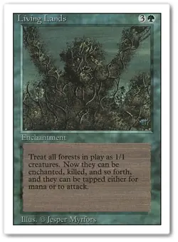 LIVING LANDS x1 mtg NM/NM- 3rd Edition Revised 1 Rare - Image 1