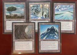 EDH Ice Age Depletion Dual Land Set of 5 ~mtg UNPLAYED Lava Tubes River Delta - Image 1