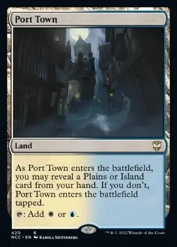 PORT TOWN x4 mtg NM-M New Capenna Commander 4 Rare - Image 1