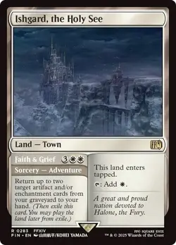 ISHGARD, THE HOLY SEE // FAITH & GRIEF mtg NM-M Final Fantasy 1 Rare - Image 1