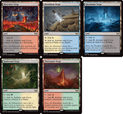DUSKMOURN EDH Rare Dual Land Set of 5 ~mtg Blazemire Gloomlake Verge - Image 1