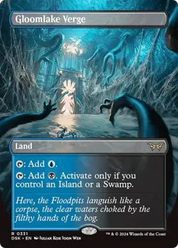 Borderless GLOOMLAKE VERGE mtg NM-M Duskmourn: House of Horror 1 Rare - Image 1