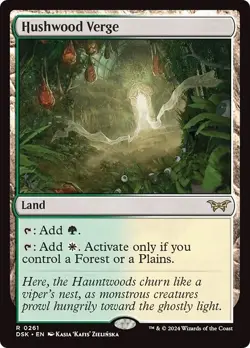 HUSHWOOD VERGE mtg NM-M Duskmourn: House of Horror 1 Rare - Image 1