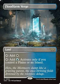 Borderless FLOODFARM VERGE mtg NM-M Duskmourn: House of Horror 1 Rare - Image 1