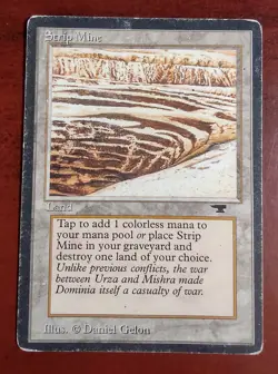 STRIP MINE x1 mtg HP Antiquities 1 Rare - Image 1
