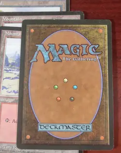 BASIC LAND x4 Arena League 1996 Promo mtg LP-MP Island Forest Mountain - Image 3