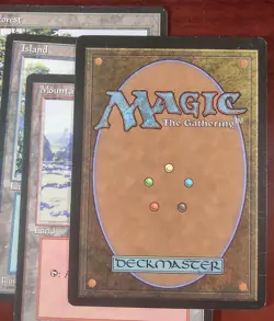 BASIC LAND x4 Arena League 1996 Promo mtg LP-MP Island Forest Mountain - Image 4